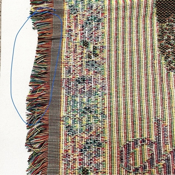 Chatham VTG tapestry woven Christmas Santa throw blanket - Picture 14 of 14